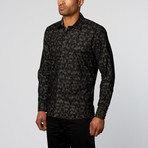 Button-Up Shirt // Black Pattern (XL)