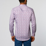 Button-Up Shirt // Light Purple Print (S)