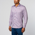 Button-Up Shirt // Light Purple Print (S)