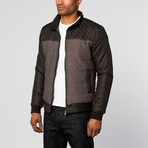 Two Tone Quilted Jacket // Black (S)