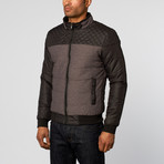 Two Tone Quilted Jacket // Black (S)