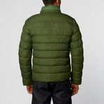 Padded Vintage Wash Jacket // Green (S)