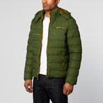 Padded Vintage Wash Jacket // Green (S)