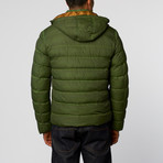 Padded Vintage Wash Jacket // Green (S)