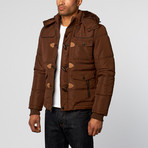 Padded Detail Jacket // Brown (M)