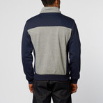 Hooded Jacket // Blue + Grey Stripe (S)