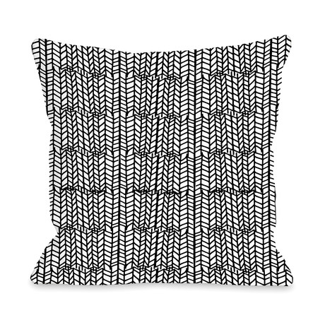 Tangled Pillow // White + Black (16"L x 16"W x 3"H)