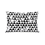 Distressed Triangles Pillow // Black + White (Fleece)