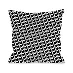 Chroma Pillow // Black + White (18"L x 18"W x 3"H)
