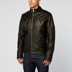 Loaded Chopper Leather Motorcycle Jacket // Black (XL)