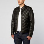 Installer Lamb Leather Quilted Motorcycle Jacket // Black (2XL)