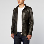 Hudson Reversible Lamb Leather Jacket // Black (S)