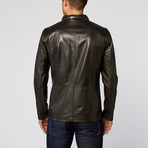 Hudson Reversible Lamb Leather Jacket // Black (M)