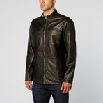 Hudson Reversible Lamb Leather Jacket // Black + Ash (L)