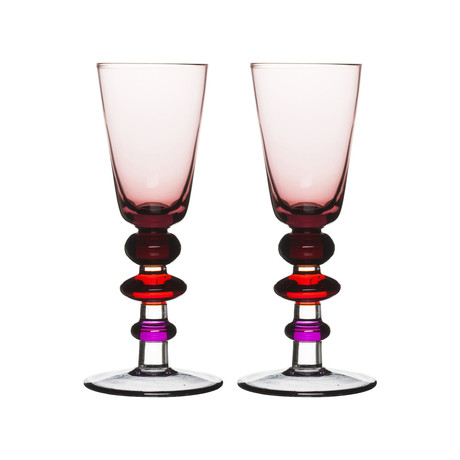 Spectra Shot Glass //  Set of 2 // Pink