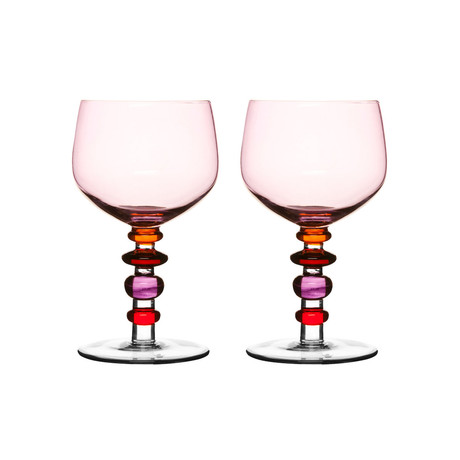 Spectra Wine Glass // Set of 2 // Pink