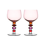 Spectra Wine Glass // Set of 2 // Pink