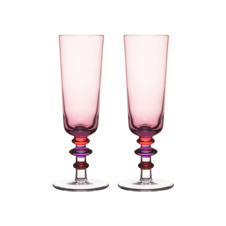 Spectra Champagne Glass // Set of 2 // Pink