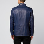 Hudson Reversible Lamb Leather Jacket // Royal Blue (S)