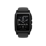 Meridian Performance Digital Smart Watch // Flat Black + Black Silicone Strap
