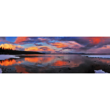 Tahoe Moonrise (Canvas // Triptych // 18"L x 18"W Panels)