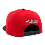 Leo Snapback Hat // Red + Black