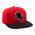 Leo Snapback Hat // Red + Black