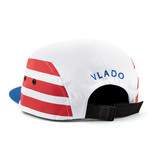 5 Panel Hat // White + Red + Blue