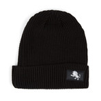 Leo Patch Beanie // Black