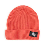 Leo Patch Beanie // Coral