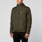 Michael Stars // Tech Nylon Hooded Snap Jacket // Camo (S)