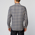 Button-Down Shirt // Navy Plaid (L)