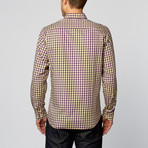 Checkered Sport Shirt // Eggplant + Yellow (M)