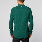 You + Shirt // Checkered Sport Shirt // Green + Navy (S)