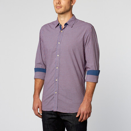 Button-Down Shirt // Purple Check (S)