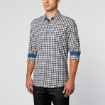 Checkered Sport Shirt // Navy + White (XL)