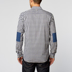 Checkered Sport Shirt // Navy + White (XL)