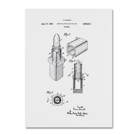 Chanel Lipstick Case Patent // White (14 x 19)