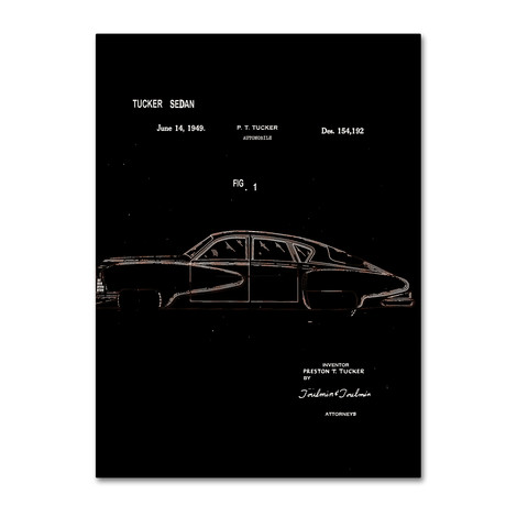 Tucker Sedan Patent 1949 // Black (14 x 19)