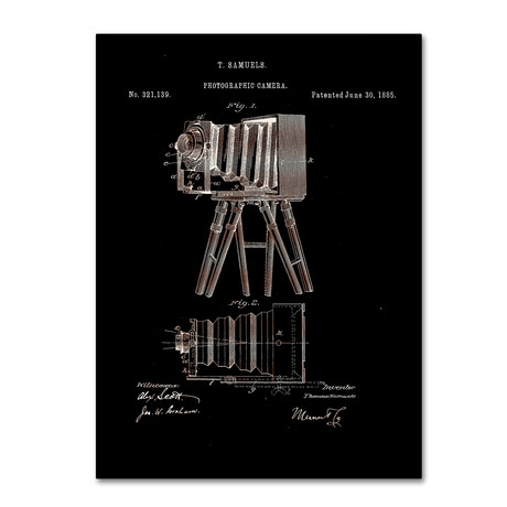 Photographic Camera Patent 1885 // Black (14 x 19)
