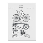 Bicycle Patent 1890 // White (14 x 19)