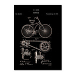 Bicycle Patent 1890 // Black (14 x 19)