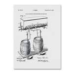 Art Of Brewing Beer Patent // White (14 x 19)