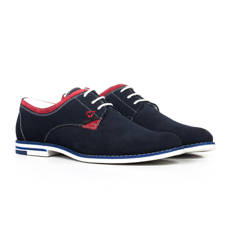 Flat Leather Shoe // Navy (Euro: 40)