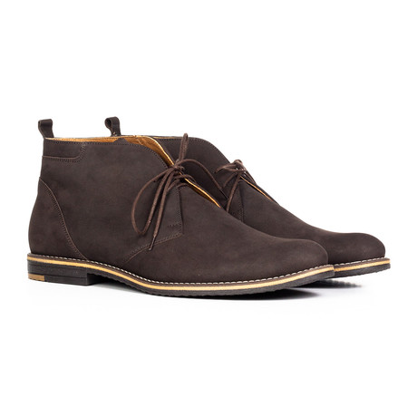 Suede Nubuck Ankle Boot // Brown (Euro: 40)
