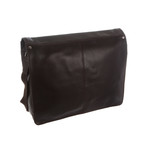 Darwin Leather Messenger Bag // Dark Brown