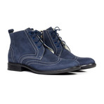 Leather Ankle Boot // Blue (Euro: 41)