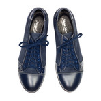 Leather + Suede Sneaker // Blue (Euro: 43)