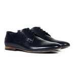 Snake Skin Leather Oxford // Navy (Euro: 40)