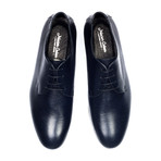 Snake Skin Leather Oxford // Navy (Euro: 40)